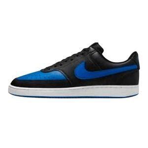 NIKE Court Vision Low "Black/Royal Blue' Sneakers Size 10